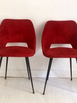 Paire de chaises moumoute style Pierre Guariche 