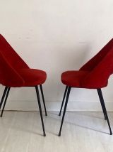 Paire de chaises moumoute style Pierre Guariche 
