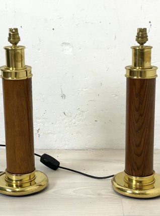 Paire de tabourets XIXème siècle chêne