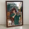 Miroir peint publicitaire Absinthe Robette Art Nouveau