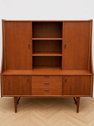 Enfilade haute scandinave en teck fabriqué par OMF