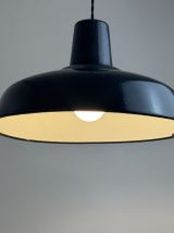 ANCIENNE SUSPENSION D’ATELIER INDUSTRIEL EMAILLEE 35,5 CM 