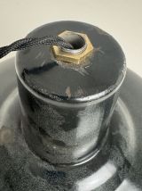 ANCIENNE SUSPENSION D’ATELIER INDUSTRIEL EMAILLEE 35,5 CM 
