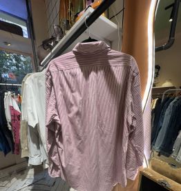 Chemise vintage rouge rayé 