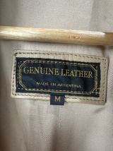 Veste vintage en cuir beige