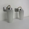 PAIRE D’ANCIENNES APPLIQUES EN VERRE CANNELE VINTAGE