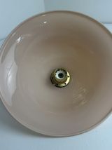 PAIRE D’ANCIENNES SUSPENSIONS CONIQUES EN OPALINE ROSE 