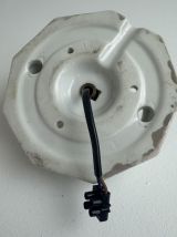 ANCIENNE PETITE APPLIQUE EN OPALINE ET CERAMIQUE ART-DECO 