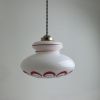 ANCIENNE SUSPENSION EN OPALINE 1970 VINTAGE