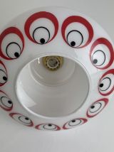 ANCIENNE SUSPENSION EN OPALINE 1970 VINTAGE