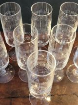 10 verres/ flûte à champagne 16 cl Cristal d'Arques Matignon