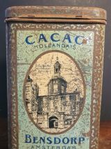 Boîte en tôle Cacao Hollandais Bensdorp 1930's 