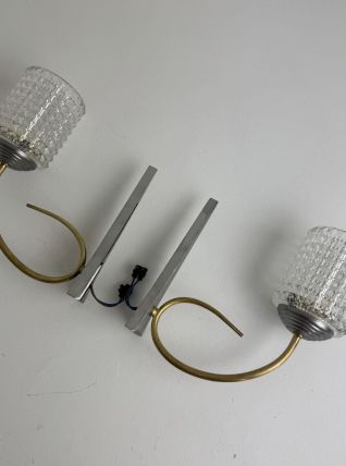 PAIRE D’ANCIENNES APPLIQUES 1950 VINTAGE  