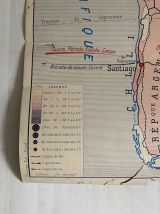 Carte scolaire vintage recto verso Amériques