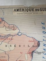 Carte scolaire vintage recto verso Amériques