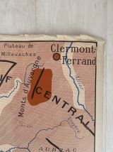 Carte scolaire vintage recto verso "La Garonne / le Rhone