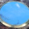Plateau de service miroir en laiton et palissandre 1920's 