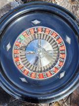 roulette de salon ou de table en bois noirci fin XIX début X