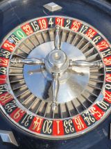 roulette de salon ou de table en bois noirci fin XIX début X