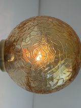 PAIRE D’ANCIENNES APPLIQUES EN VERRE AMBRÉ VINTAGE