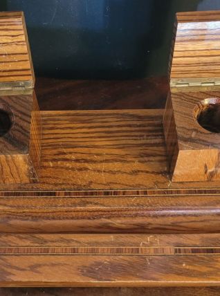 Encrier style "arts déco" bois exotique Bocote 1920's 1930's