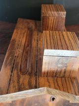 Encrier style "arts déco" bois exotique Bocote 1920's 1930's