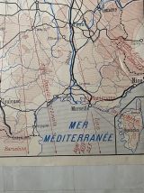 Carte scolaire "routes, voies aériennes et chemin de fer"