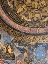 Tangka - Tibet, Nepal, encadrement Bois Exotique Fin XIXème