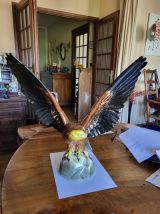 Sculture aigle céramique vintage