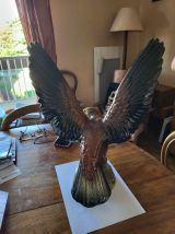 Sculture aigle céramique vintage
