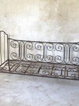 Banquette en fer forgé vintage
