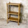 Etagère en rotin vintage 1960