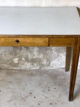 Bureau vintage 1950's bois massif et formica