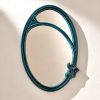 Miroir de style Art Nouveau en fonte émaillée –  années 80