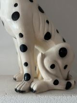 Statue de chien dalmatien en céramique – Italie, Circa 1970
