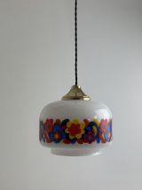 ANCIENNE SUSPENSION OPALINE 1970 VINTAGE