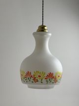 ANCIENNE GRANDE SUSPENSION OPALINE 1970 VINTAGE