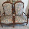 Fauteuils voltaire vintage en bois massif