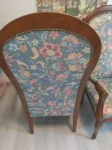 Fauteuils voltaire vintage en bois massif