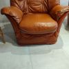 Fauteuil cuir cognac lot de 2 vintage