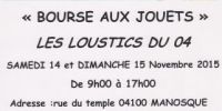 Bourse aux jouets de"Les Loustics du 04"