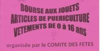 Bourse aux jouets,articles de puériculture,vêtements de 0 à 16 ans Vieux Rouen Sur Bresle