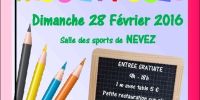 Troc et puces et vente de bureaux d'écolier à Nevez