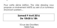 Vide dressing mixte de Paris 3ème