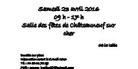 Bourse aux vêtements et jouets de Châteauneuf sur Cher