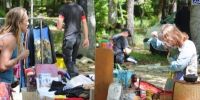 Vide-grenier champêtre camping et auberge le grand bois Le Poet Celard