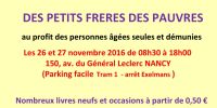 Grande foire aux livres de fin d'année des Petits Frères des Pauvres