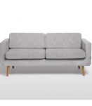 Canapé fixe york 3 places style vintage scandinave gris clair 