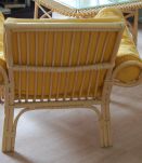 Table basse &amp; Paire de fauteuils en Rotin 70's