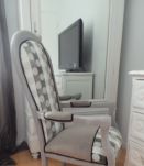 Fauteuil Voltaire gros pois